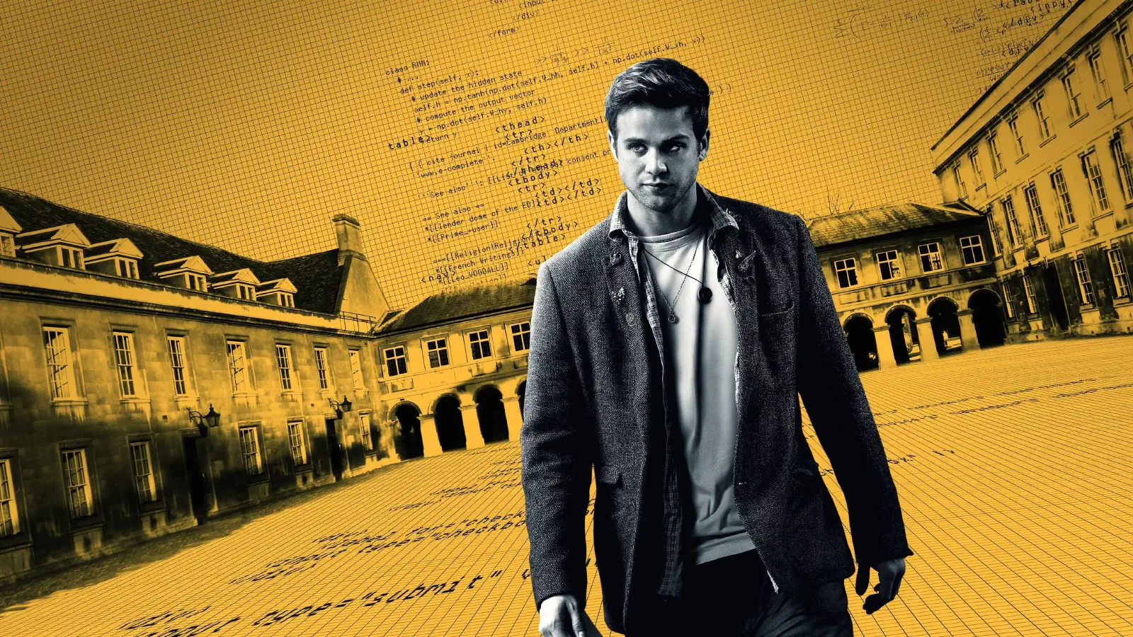 Leo Woodall trong vai Edward Brooks, nghiên cứu sinh toán học tại Cambridge